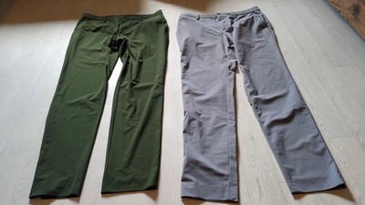 2x Golf Hose Alberto Rob WR Revolutional slim Fit grün / grau Größe W35 L34