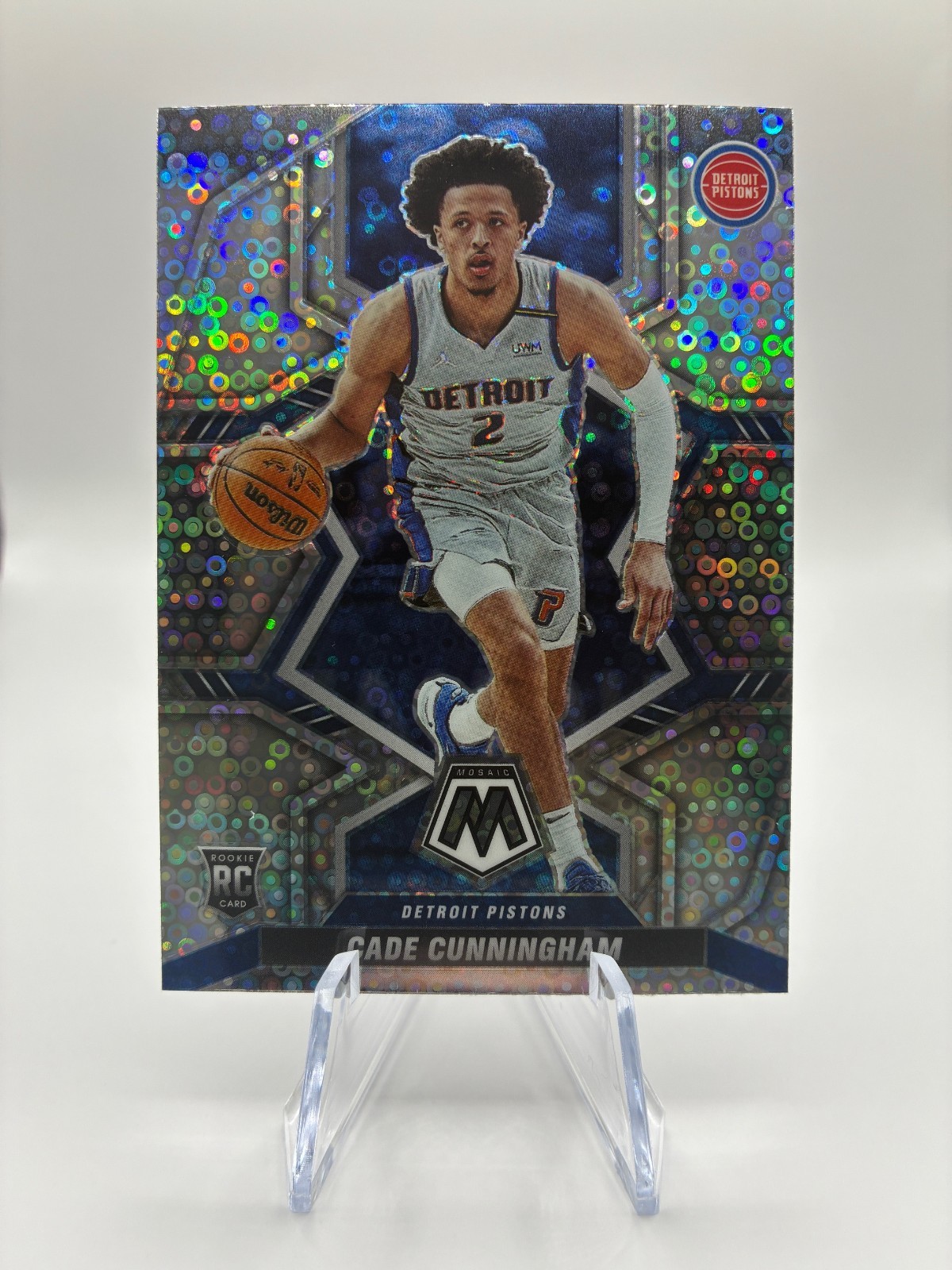 2021-22 Panini Mosaic #203 Cade Cunningham Variation Fast Break Silver Disco RC