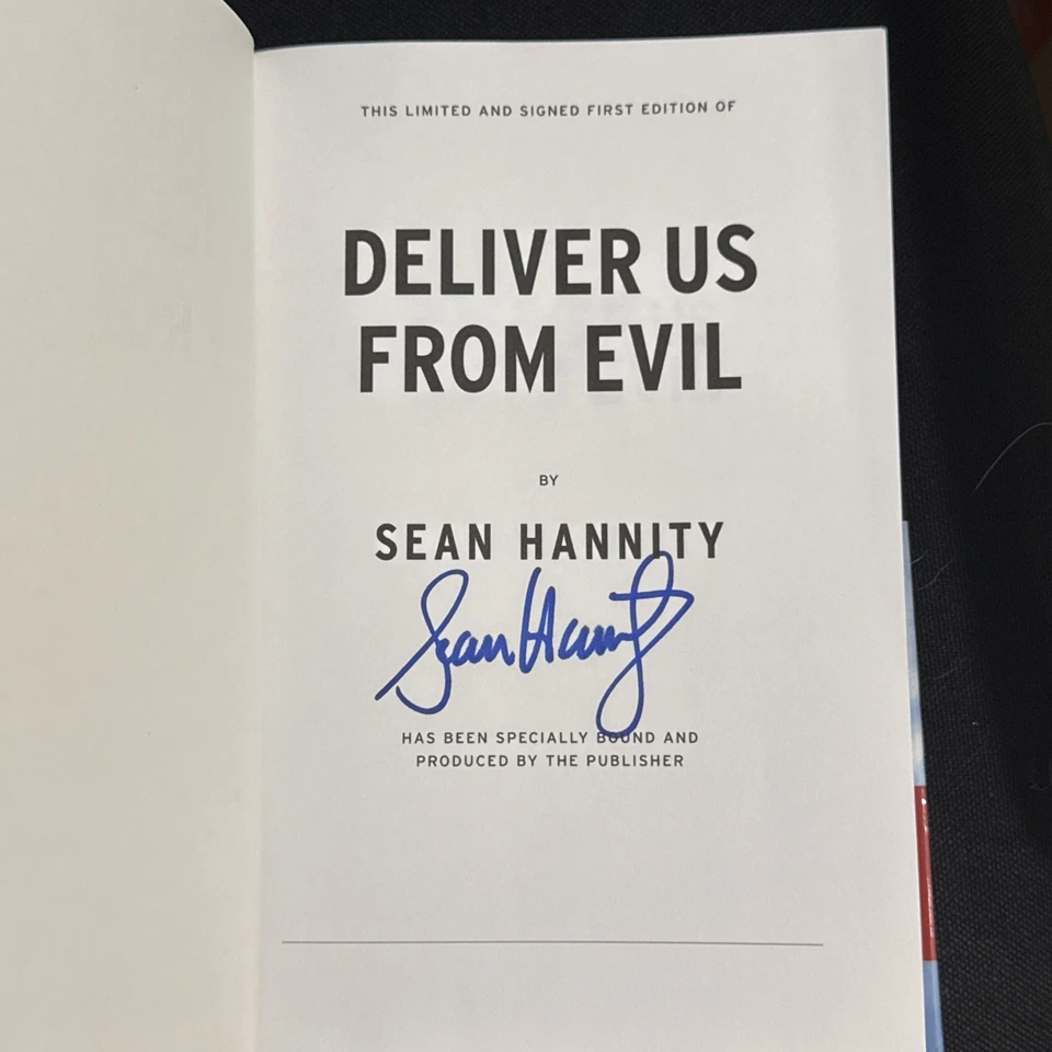 Deliver Us From Evil By Sean Hannity Signed 2004 First Edition, First Printing Foto 2 de 2