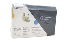 Corporate Express Black Foam Stamp Ink Pad Size 1 - Brand New/Sealed