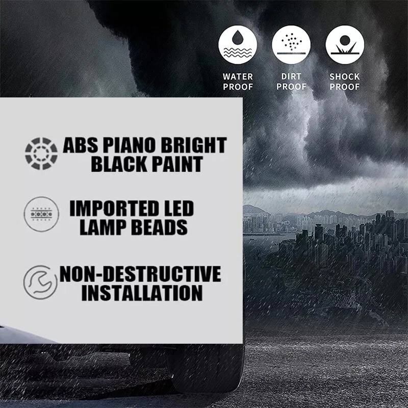 For 2019-2023 2024 RAM 1500 Gloss Black Lamp Model Roof Top Light Bar W/ LED DRL Foto 4 de 4