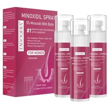 5 Minoxidil for Women Hair Regrowth 3.33 Fl Oz Pack of 3 , 3PACK-100Ml
