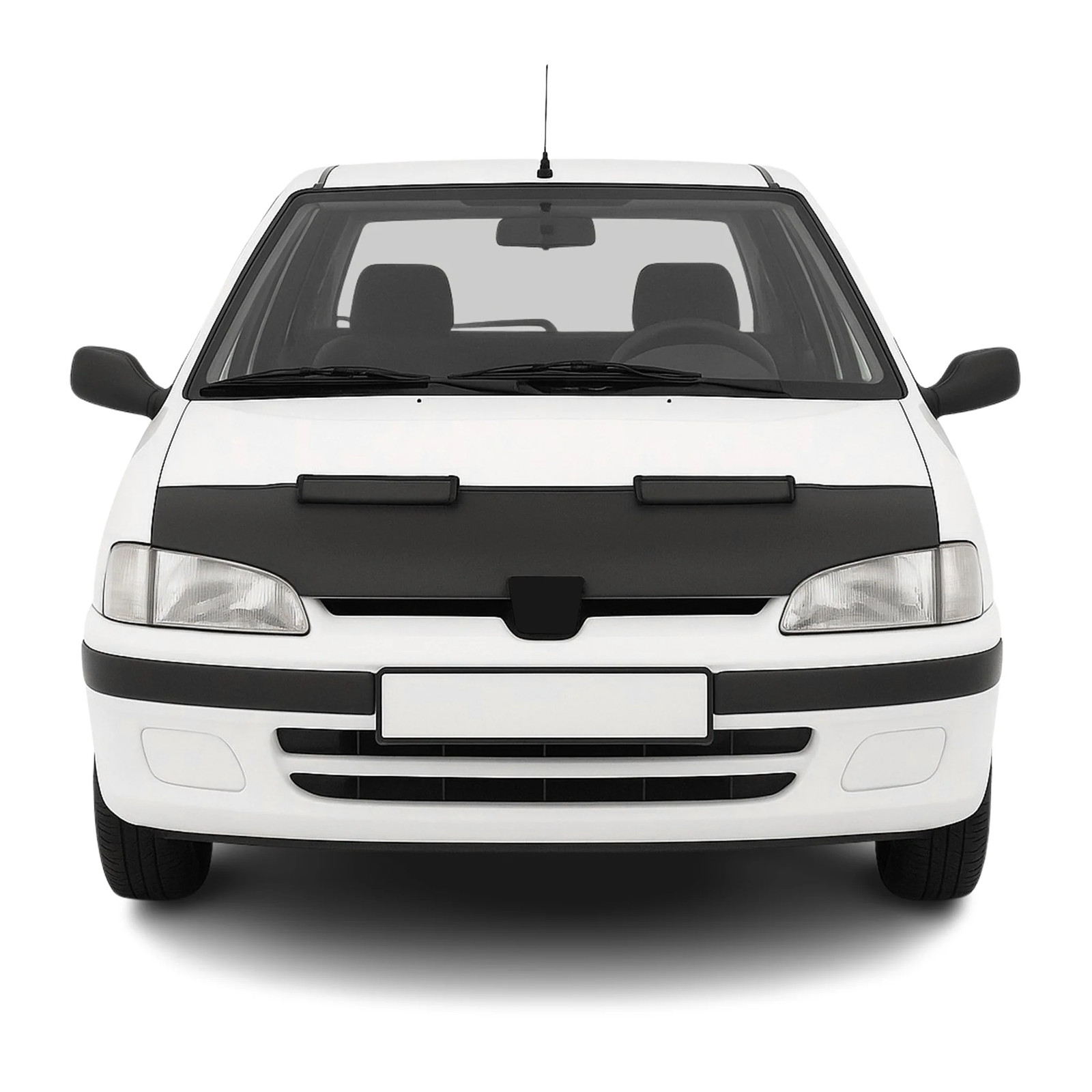 Protège capot pour Peugeot 106 de 1992 à 2002 en vinyle noir résistant