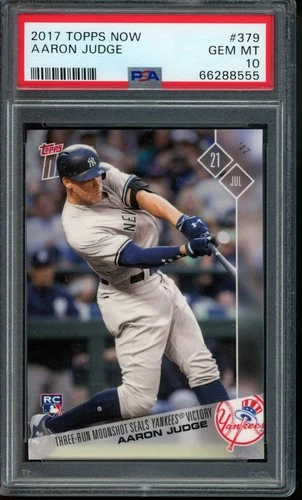 2017 Topps Now #379 Aaron Judge PSA 10 Gem Mint RC Rookie Card 66288555