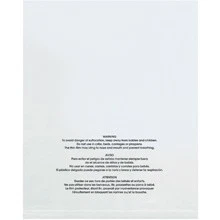 18 x 24" - 1 Mil Flat Suffocation Warning Poly Bags-Pack of 100 - Photo 1/1
