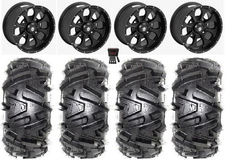Pro Armor Knight 14" Wheels Black 30" Moto MTC Tires Kawasaki Mule Pro FXT  KRX