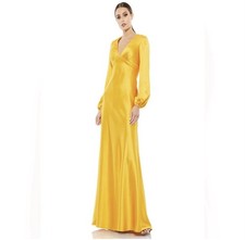 Mac Duggal Ienna Women’s Yellow Gown Style 55693 Size 4