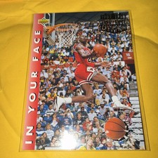 Upper Deck 1992-93 Michael Jordan #453 IN YOUR FACE Slam Dunk Champion