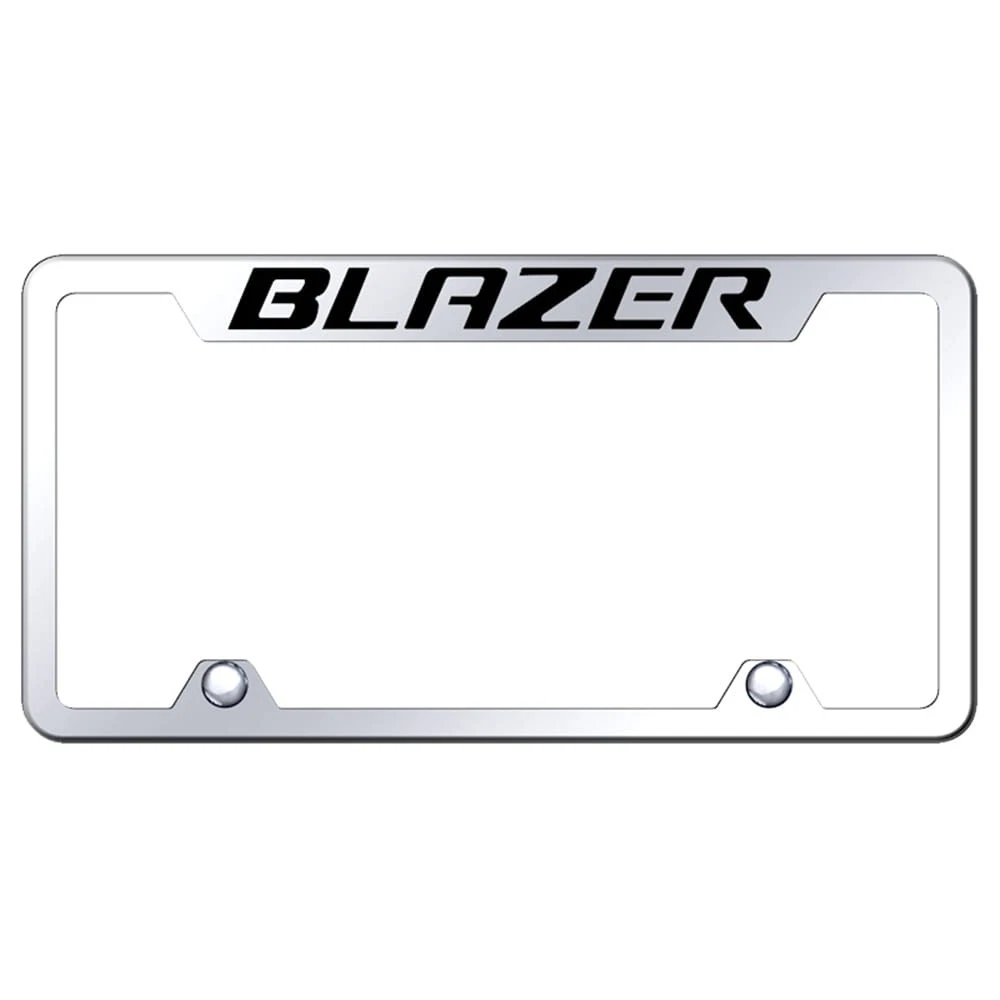 Custom Chevy Blazer License Plate Frame – Chrome Plated Metal – Front/Rear – Made USA