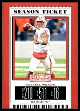 Russell Wilson 2019 Panini Contenders D/P Collegiate #88 Wisconsin Badgers