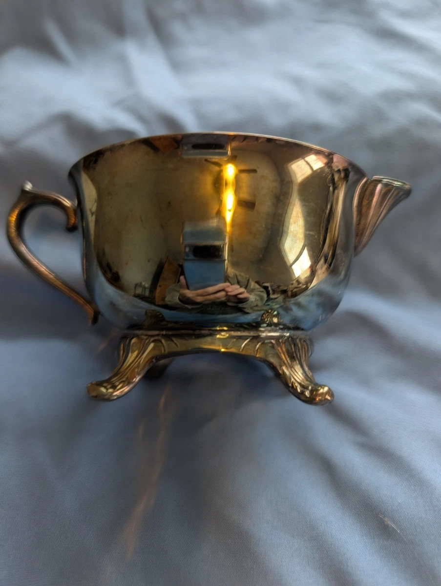米国製 インターナショナルシルバー クリーマー カウンテス 脚付 International Silver 1900-1940 Antique US Silver-Plated Creamers