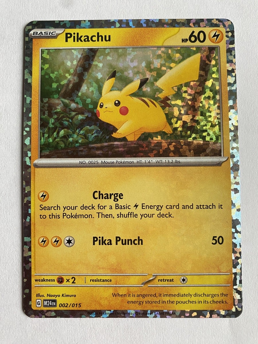 Pikachu HP 60 Charge Attack Pika Punch Lightning Pokémon Card | eBay
