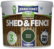 Johnstone's Woodcare One Coat Shed and Fence Treatment - Forest Green 5L