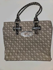 Guess Logo G  Tan/black Bag/purse