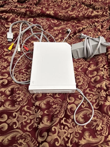 Nintendo Wii White Console RVL-001 with AC Adapter and AV Cables