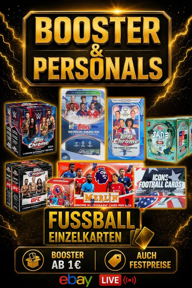 Booster Breaks ab 1€ ⚽ Fussball Einzelkarten & Personals