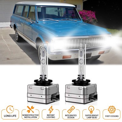 For Chevrolet Suburban 2015-2020 2Pcs Combo LED HID Headlight Low Beam Bulbs Kit