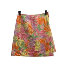 VTG Lilly Pulitzer Reversible Wrap Skirt Size 4 Bottoms Up Tree Frog Patch Pink