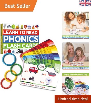 Fun Phonics Flash Karten mit 480 Wörtern - Fesselndes Lernset für Kinder