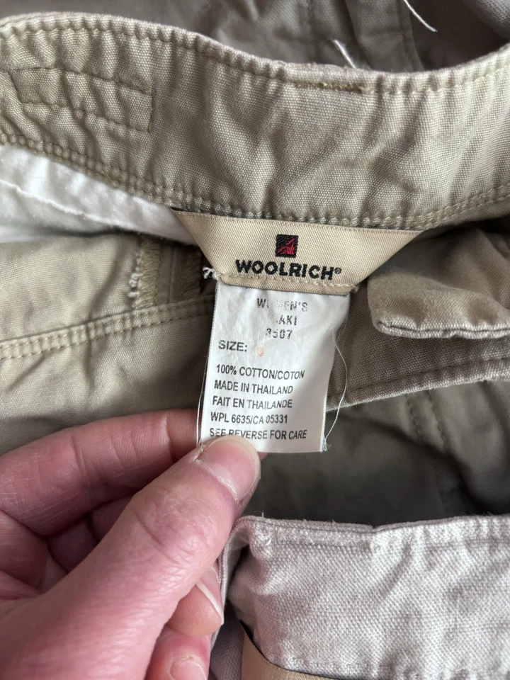 LOTE x3 Pantalones Cortos Woolrich Para Mujer 31x10 Doble Chino Senderismo Camping Safari Shorts Foto 2 de 4