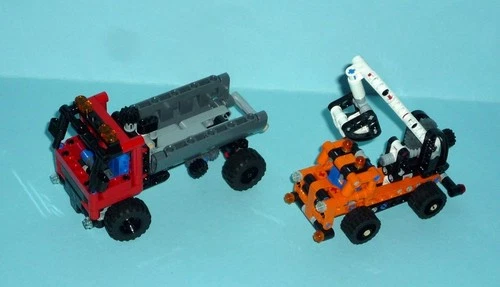 LEGO TECHNIC 42084 HOOK LOADER & 42088 CHERRY PICKER COMPLETE WITH INSTRUCTIONS