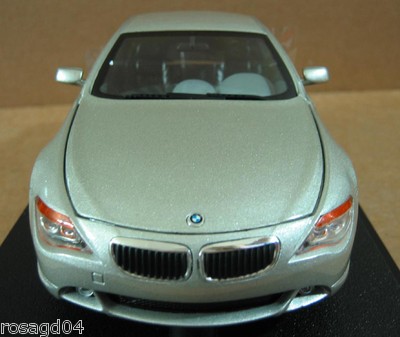 Hot Wheels BMW 645Ci Silver Car 10” Long Die-Cast 1:18 Scale NEW