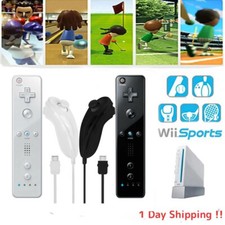 Built-in Motion Plus Wii Remote Nunchuck Controller For Nintendo Wii Wii U US