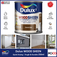 Dulux Woodsheen Wood Stain Varnish Interior Exterior Quick Drying Satin 250ml