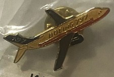 Vintage 1980s Boeing 737 Airplane Enamel Pin ✈️ Factory Sealed NOS Pinback