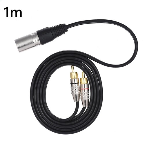 XLR Male to 2 x Phono Phonos RCA RCAs Plug Cable Adaptor Adapter Lead 0.5M-5M - Picture 12 of 15