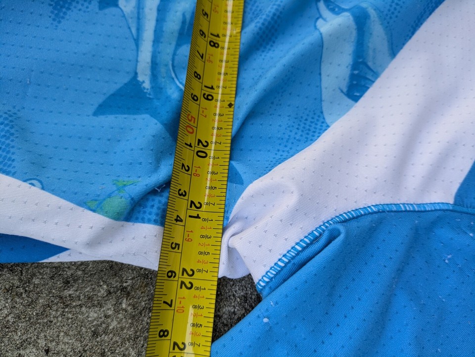 Loco Skailz Men's Long Sleeve Performance Fishing TShirt Blue Shark