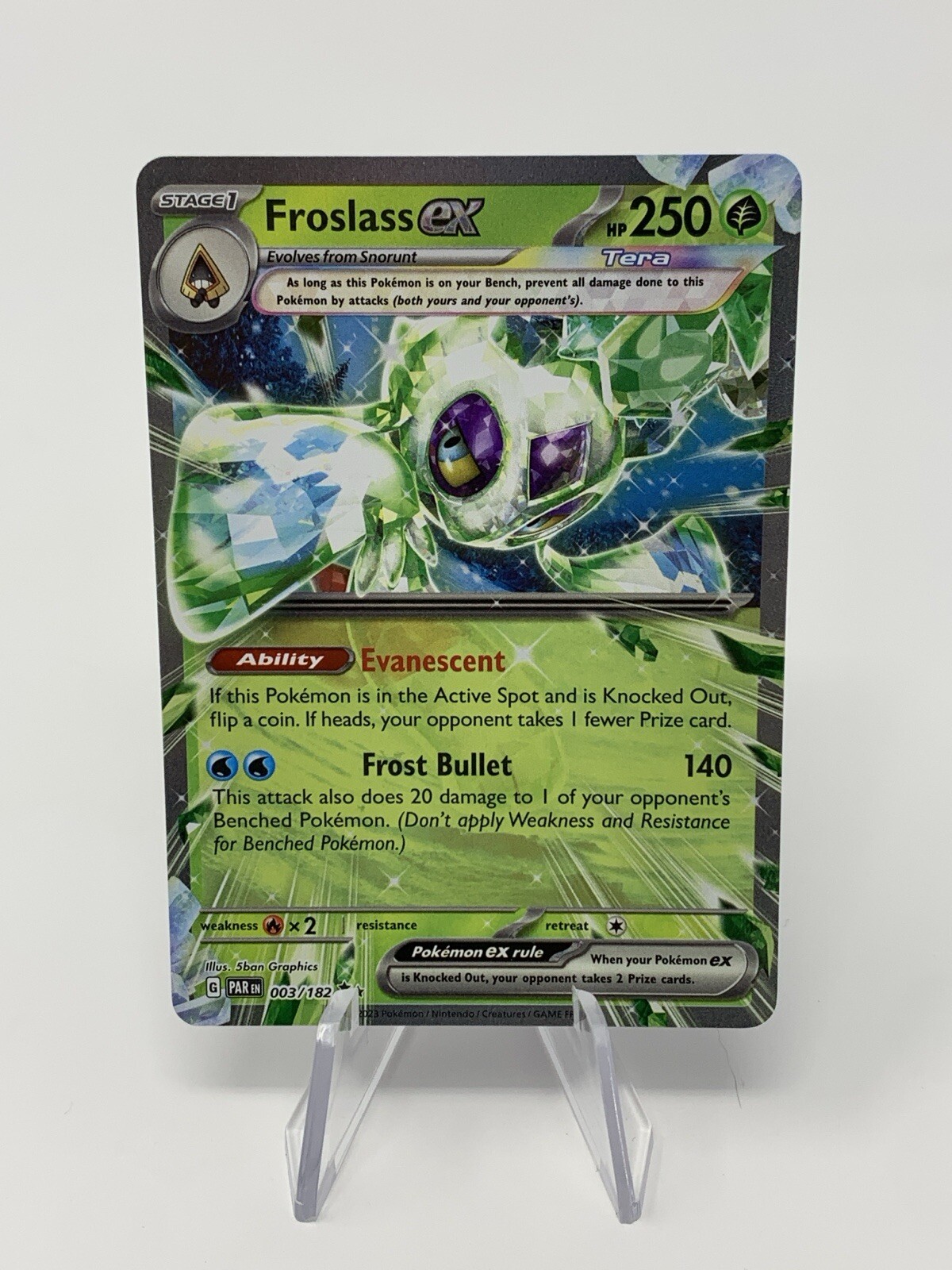 Froslass ex 003/182 Sv04: Paradox Rift Holo NM/M Pokémon TCG