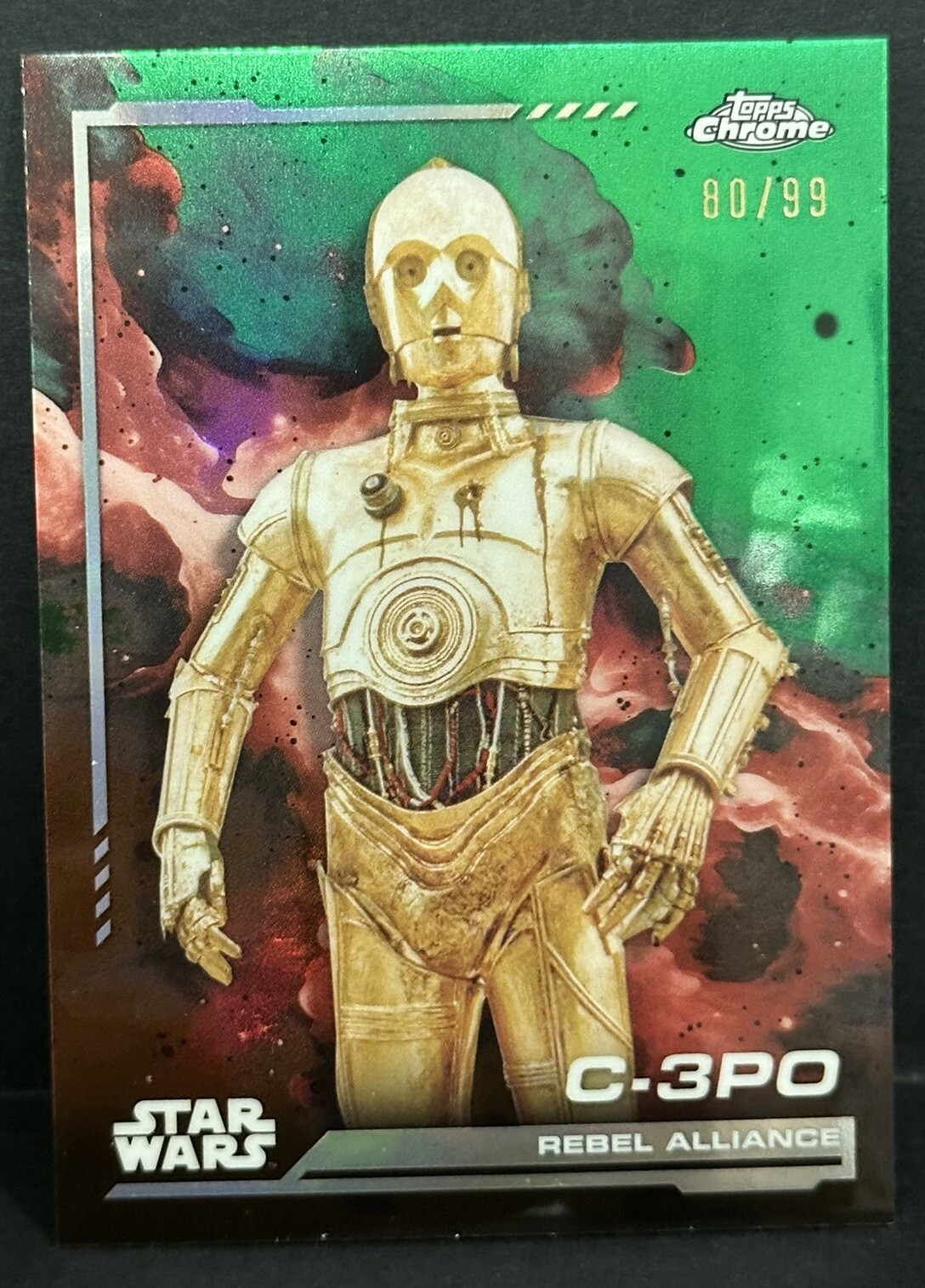 2024 Topps Chrome Star Wars #109 Droid C-3PO Green Refractor /99