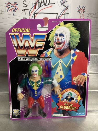 WWF DOINK THE CLOWN HASRBO SERIES 9 USA CARD FIGUR...