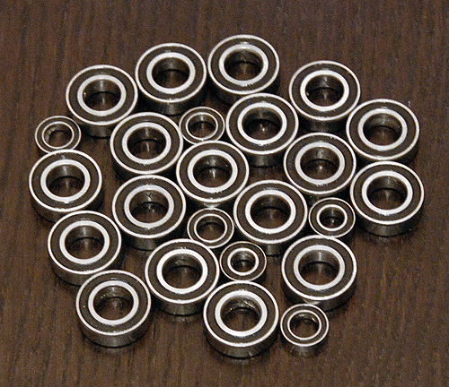 (24pcs) CASTER RACING ZX 1.5R BUGGY / K8T TRUGGY Rubber Sealed Ball Bearing Set - Picture 1 of 1
