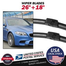 Front Windshield Wiper Blades Pair 26"+18" All Season For BMW 535i xDrive 11-16
