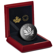 🇨🇦 Canada Black Rhodium $50 Coin, 5 Oz Silver, MAPLE LEAF IN MOTION, 2024