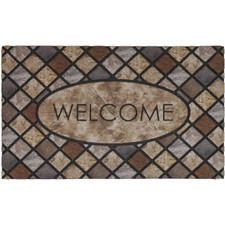 INDOOR/OUTDOOR DOORMAT Stone Pattern Polyester 18" x 30"