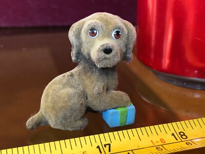 Pets in my Pocket süßer brauner Hund mit Geschenk Spielzeug Mini Tier pelziges Fell