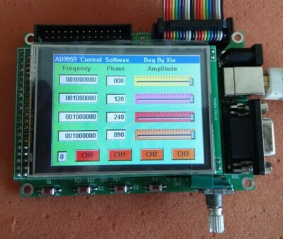 New 200MHz LCD AD9959 4CH DDS Signal Generator STM32F103 Controller Board