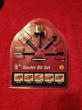 WARRIOR 5PC. Woodworking Router Bit Set 1/4 shank Item 56550 New