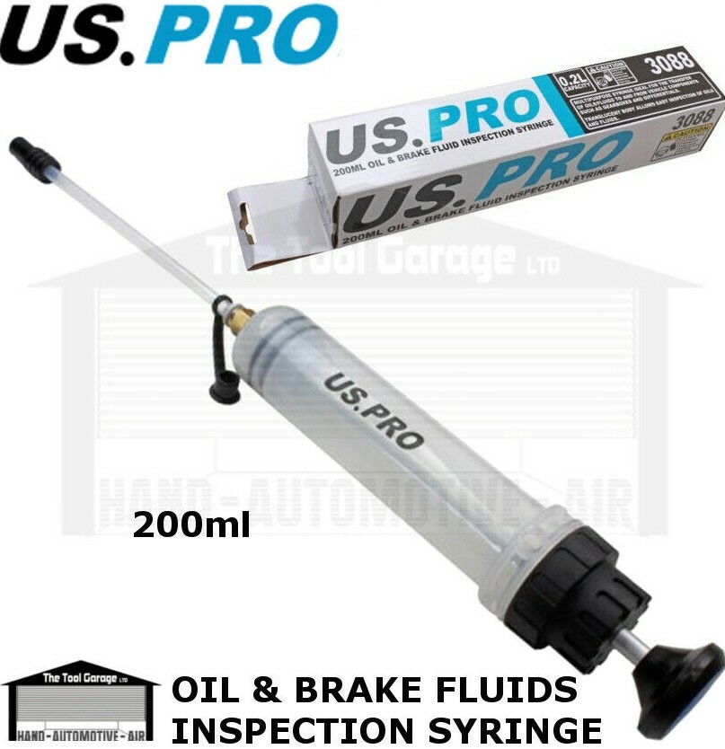 US PRO Tools 200ml Oil & Brake Fluid Inspection Syringe NEW 3088 eBay