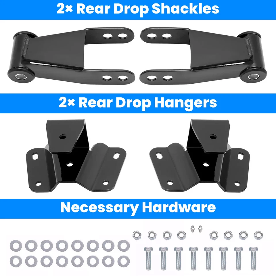 Комплект выравнивающих понижающих креплений подвески 4 дюйма для Ford F150 F100 1973-1996 годов выпуска - Изображение 2 из 4