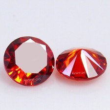 Natural Certified Ceylon Padparadscha Sapphire 7x7 MM Round Pair Loose Gemstone