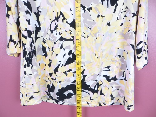 DANA BUCHMAN Thin Stretch Comfy Poly Asymmetrical Cowl Neck Tunic Multicolor M - Picture 8 of 12