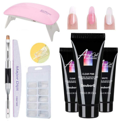Poly Gel Builder Set Poly Gel Nagelverlängerung + 48 Stücke Schnelle Gebäude For