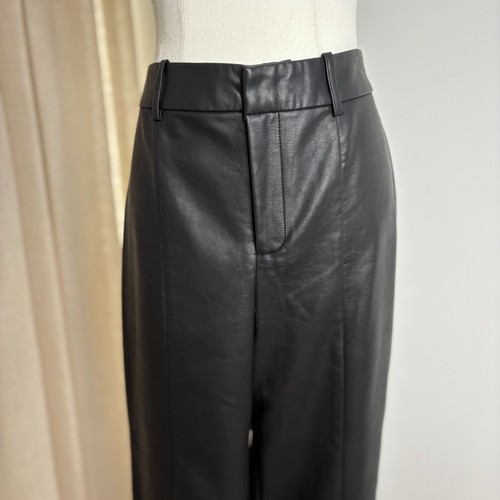 Sheike Faux Black Leather Pants Size 12 M Biker Grunge Straight - Picture 3 of 5