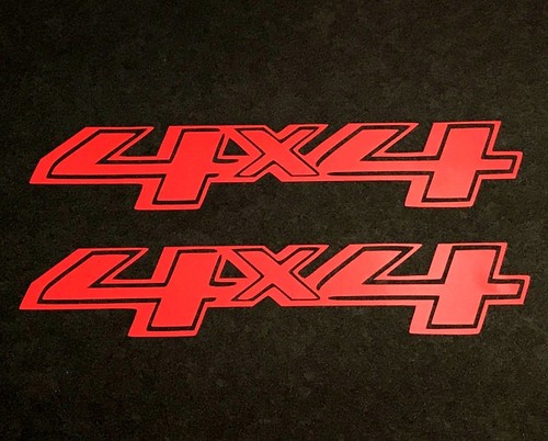 2 BLACK 4X4 OFF ROAD DECALS STICKER 4WD TRUCK Fits FORD CHEVY DODGE TOYOTA GMC - Picture 2 of 6