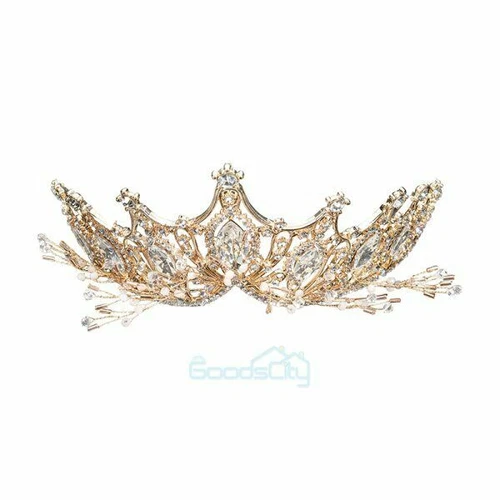 Coronas Tiaras Cristal Perla Novia Boda Corona para Mujer Princesa Tiara - Imagen 55 de 76
