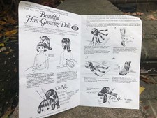 1972 Ideal Toys Instructions for Hair Growing Dolls